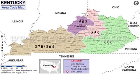 List of Kentucky area codes .